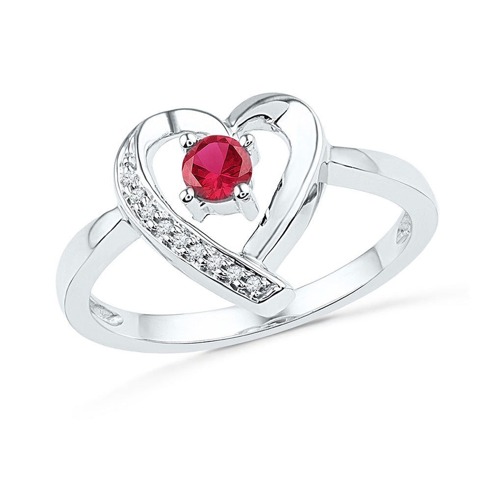 10kt ruby heart ring outlet